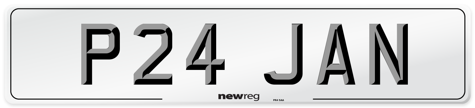 P24 JAN Number Plate from New Reg